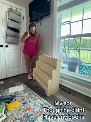 The cutest bookshelf @VEVOR Outdoor Store and now they can so easily see all their books! #bookshelves #kidsbookshelf #playroommakeover #tiktokshopcreatorspicks #BackToSchool 