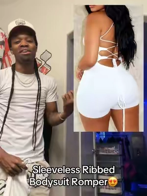 This Sleeveless Ribbed Bodysuit Romper is DEFINITELY! cute and amazing ladies😘💯
