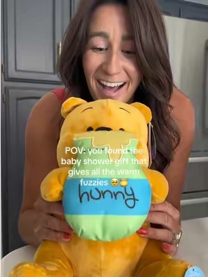 The sweetest Winnie the Pooh baby shower gift 🥹🍯 This adorable peek-a-boo toy plays peek-a-boo, counts to three, and is such a nostalgic gift for a new baby. I just couldn’t resist getting this for my friend who’s expecting her first baby! #WinnieThePooh #BabyShowerGift #BabyToys #ad #qvcloyaltyprogram 