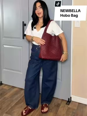NEWBELLA Linda Woven Hobo Bag #hobobag #wovenbag #newbella 