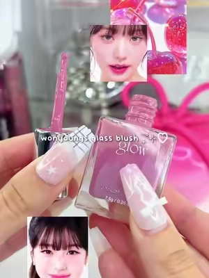 this blush literally last so long all day and give that glass idol finish! #glow #kbeauty #blush #wonyoung #wonyoungism 