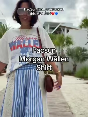 Ruuuun before it sells out again… I’ve washed it a ton, the quality is amazing💙❤️ #pacsun #tshirt #morganwallentshirt 