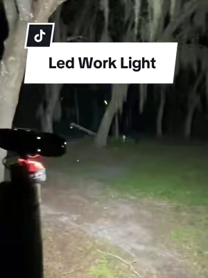 This led work light will deliver plenty of light any time you need it. #ledlight #worklight #outdooressentials #campinggear #batterypowered 