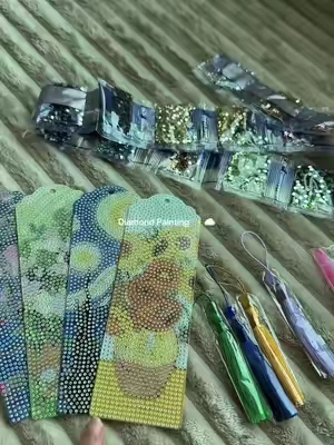 cutest bookmarks kit 🤍🤍#diamondpainting #bookish 