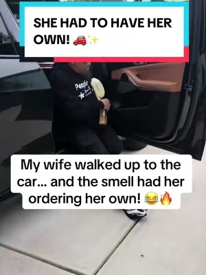 She smelled it, loved it, and immediately placed her own order! 😂 #CarCleaning #CarTok #CleanCar #CarCare #TikTokShop @CANDECRAFTCO 