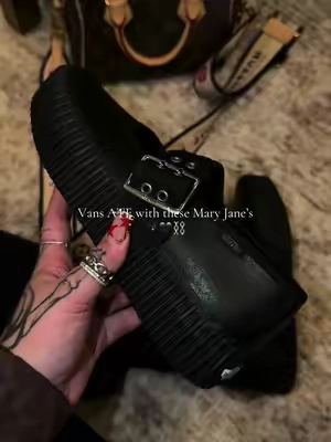 Vans MARY JANE creeper platform slip on SHOES @vans 🖤🕷️😮‍💨⛓️ 