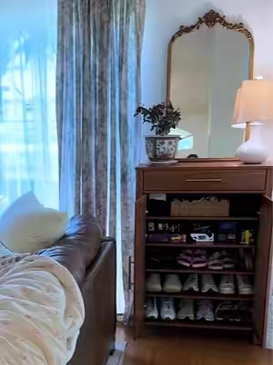 I’ve never consistently kept my house so clean & clutter free as I have with this shoe cabinet 🥹 everything has a place now & my home feels so calm and peaceful  #shoecabinet #shoeorganizer #entrywaytable #homeorganizationhacks #TiktokShopCreatorPicks 