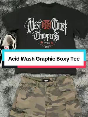 Perfect washed boxy tee from west coast choppers, I’m 5’8” wearing small #mensfashion #backtoschooloutfit #outfitinspo #streetwear #westcoastchoppers 