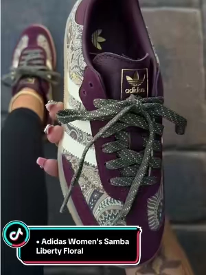 Adidas Women's Samba 'Liberty' Floral Shoes - Classic Suede & Leather Female Streetstyle Footwear Back to School Sneaker Week #adidassamba #sambas #sneakerhead #BackToSchool #TikTokshopbacktoschool 