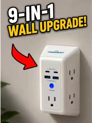 A simple upgrade your home actually needs ⚡ More outlets, USB charging, and a built-in night light to make everyday life easier — all without the clutter. POWSAF outlet extender is on sale now + free shipping 🚚✨ #homeorganization #apartmentfriendly #smallspacesolutions #homegoodsfinds #homehack #smallspaceliving#powsaf  #blackfriday #surgeprotector #tiktokshopblackfriday #tiktokshopcybermonday #fyp #dealsforyoudays #summerwins #TikTokshopbacktoschool #homefinds