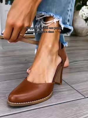 The heels were made for fall!!#dealsforyoudays #heels #chunkyheels #fallshoes #falloutfits 