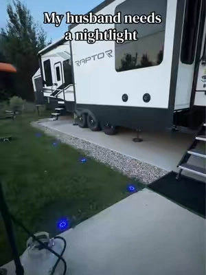 Sometimes after a long night of socializing at the campground you just need a little help getting back to the camper.  These solar lights are a fun little way light your path.  #rvlife #camperlife #camper #rvaccessories #fulltimervliving 