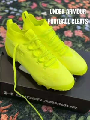 Football season is officially here 🏈💚 and these cleats were an immediate YES from my boy! @Under Armour #underarmour #cleats #footballcleats #footballgear #footballseason 