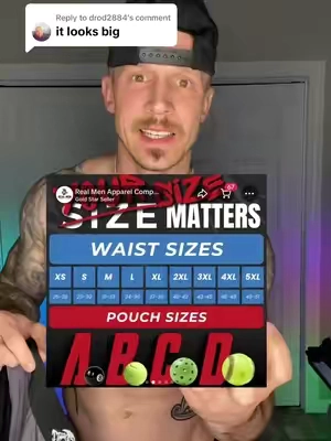 Replying to @drod2884 it’s not that big I typically wear size “C” pouch and sometimes “D” as well depending on the style of underwear 🤙