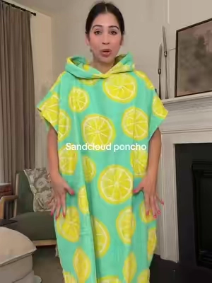 Sandcloud patterned ponchos over a towel any day #sandcloud #towels #sandcloudponcho 