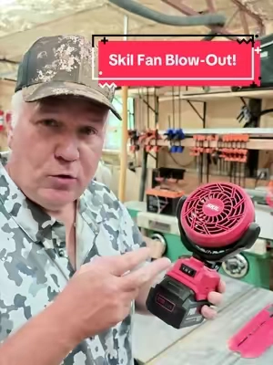 SKIL cordless clamp fan delivers up to 200 CFM airflow with a pivoting, swiveling head and heavy-duty threaded clamp for secure mounting. Compact and portable for workshops, garages, jobsites, camping, or outdoor use. Powered by SKIL 12V/20V batteries or USB-C. Tool only; battery and charger sold separately. #skil #fan #tools #skiltools #thrivingcountry 