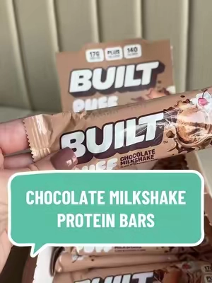 Chocolate milkshake is my favorite flavor of built protein bars 🙌 @Built Bar #proteinbar 