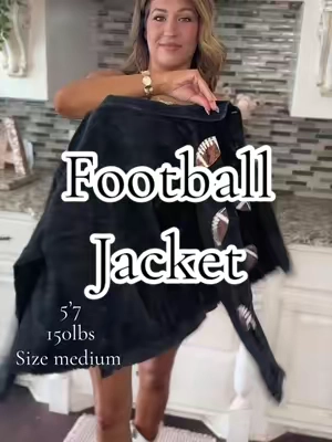 Football season is right around the corner. Don’t miss out on this cute little football jacket. 