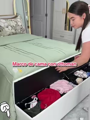 Woo el precio es una locura 👆✨buenisima funcional se mantiene firme no hace ruido y su estructura es de metal soporta bastante peso 10/10 😍🏃🏻‍♀️ottoman incluido con el marco #ottoman #marco #organizedhome #bedroom #cama 