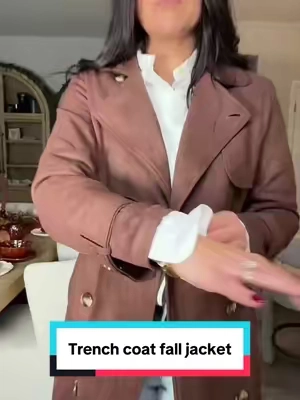 This trench coat is gorgeous quality and I’m shocked at this price it will be the perfect fall transition! 145 5’8 s #trenchcoatoutfit #trenchcoat #jacket #fallfashion #OOTD @CHOUYATOU 