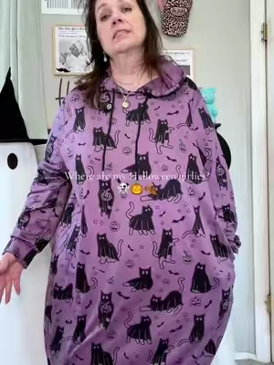 It’s a hoodie, a dress, and loungewear all in one!  #loungewear #hoodie #halloween #comfortableoutfit #tiktokmademebuyit @BloomChic 