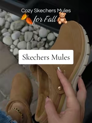 🧸 teddy bear soft, water repellent, memory foam Skechers Easy Slip On Mules for Fall🍂 @QVC, Inc #skechers #mules #sliponshoes #walking #TikTokshopbacktoschool 