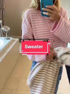 #stripesweater #sweaterweather #backtoschoolshopping #tiktokshoplabordaysale #TikTokshopbacktoschool 