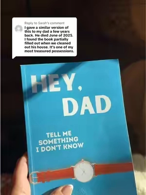 Replying to @Sarah written words become treasures some day ♥️…I am very sorry for your loss. I’m glad you have pieces of his wisdom and memories written down to hold onto.  #fatherdaughter  #giftsfordad #family #familykeepsake  #keepsakejournal 