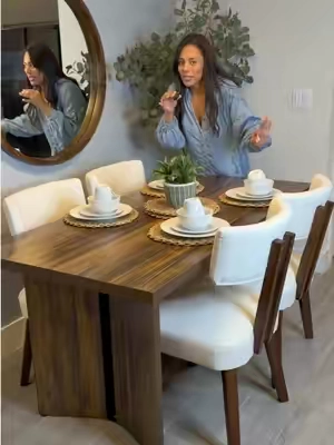 Mesa elegante, rustica moderna #dinningtable #Home #homefurniture 