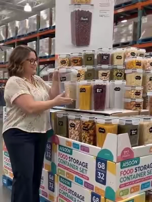 68 pieces to organize your entire kitchen 🙌 From big spaghetti containers to tiny ones for sauces and dry ingredients — this set has it all. Comes with measuring spoons and black labels so you'll never guess what's inside again. Airtight, stackable, and seriously satisfying. Don't miss out, grab yours today!  #pantryorganization #foodstorage #kitchenorganization #tiktokmademebuyit #kitchenfinds
