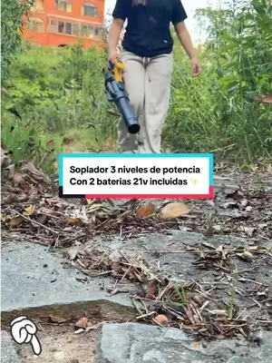 🍃 ¡Adiós a la escoba! 💨 650 CFM de potencia, aire de hasta 130 MPH, 3 velocidades y 2 baterías incluidas. Limpia hojas, polvo y tu patio en muchísimo menos tiempo. 🔋🍂#soplador #clean #limpieza #Otoño #blower 