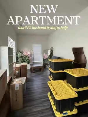 FINALLY IN THE NEW APARTMENT 🥳 also I think he did pretty good for first try 😂 #newapartment #newapartmenttour #apartmenttour #vloggingcamera #marriedlife 