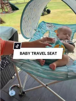 A little spot for baby that folds up and goes anywhere? Yes please 😂🙌 #babyfinds #babyseat #summerbaby #babygear #babyessentials 