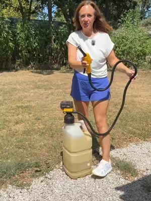Upgraded fuel transfer pump with an auto shutoff valve for quick, mess-free fill-ups. #fueltransferpump #autoshutoff #garagetools #handytools #outdoorgear @Ecarke 