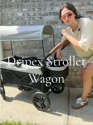 My 3 & 5 year old fit comfortably in this dripex stroller wagon 🤎🙌🏼 And it’s actually affordable compared to so many other stroller wagons! Perfect for walks, parks, sports, trips & so much easier for everyday adventures with two littles. #stroller #wagonstroller #strollerwagon #doublestroller #wagon @Dripex Baby 