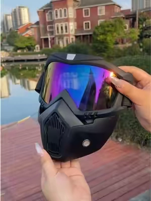 Unas gafas de cara completa con lentes de alta definición antivaho, una máscara de esquí desmontable y ajustable y una cómoda almohadilla de esponja para máscaras de manitas - Hecho de plástico para trabajo de jardín#SummerWins #DealsForYouDays #foryou #paratiiiiiiiiiiiiiiiiiiiiiiiiiiiiiii #tiktokmademebuyit 