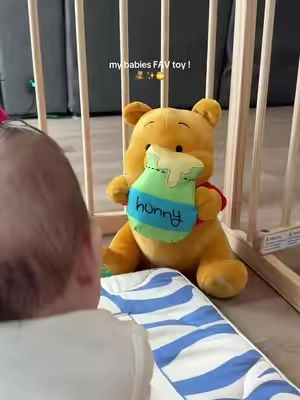 This toy is SO cute!! ✨🍯 #babytoy #poohbear 