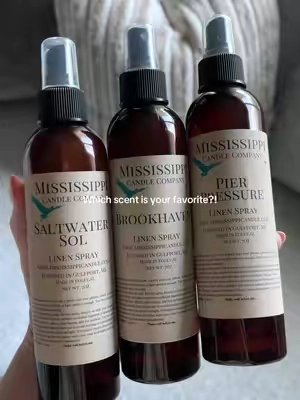 I love the pier pressure scent! #mississippicandlecompany #linenspray #sundayreset #sundayroutine #CleanTok @Mississippi Candle Company 