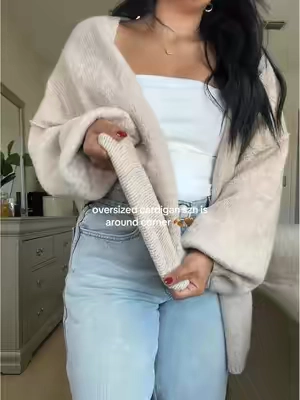 This grey beige color goes with anything 🍂🤎#fyp#fall#falloutfits#fashiontiktok#cardigans 