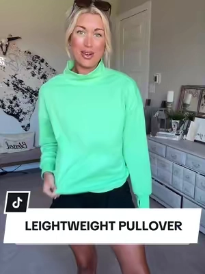 This pullover is such good quality & will be perfect for fall! It comes in so many good color options. Go ahead and snag it while it’s ON SALE! ✨ #mockneckpullover #fallfashion #athleticwear #womensfashion #fyp 