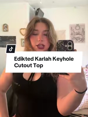 ✨ The Karlah Keyhole Cutout Top is an easy-to-style piece that adds a chic, elevated touch to your everyday look. @Edikted #edikted #FashionFinds #keyholetop #WomensFashion #StyleInspo 