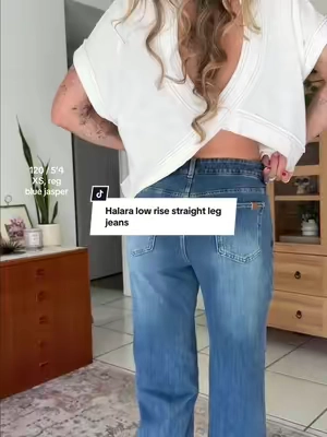 Halara makes a low rise straight leg jean!  @Halara_official  #lowrisejeans #straightlegjeans #halarajeans #halara #TikTokshopbacktoschool 