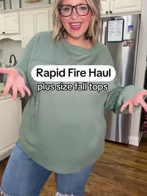 I love a rapid fire haul! Is there any that you want more details on?? Comment below! Plus size fall tops! #tiktokshopcreatorpicks 
