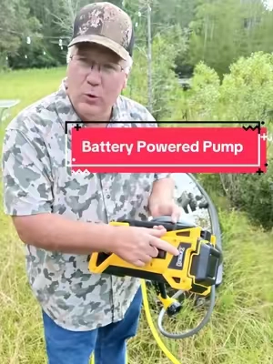Cordless water transfer pump delivers up to 9.6 GPM for fast water removal, draining, irrigation, camping, emergencies, and outdoor jobs. Compatible with Yellow and Red Brand 20V batteries for portable operation without cords or outlets. Rugged splash-resistant design with convenient carry handle. Battery and charger not included. #Offgrid #batterypump #gardening #camping #thrivingcountry 