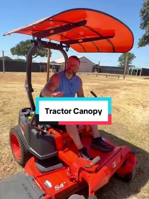 This is the only way to keep the sun off of you while you work in the yard 👀👀🥵🥵 #TractorCanopy #TractorAccessories #FarmEquipment #TractorLife #FarmTok