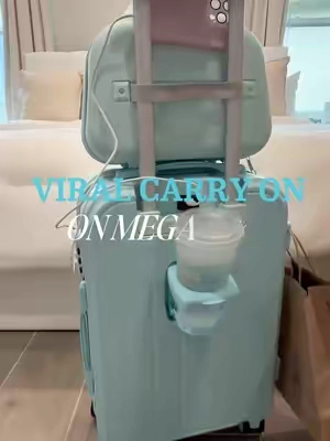 This viral carry on is on sale and ot wont last in stock long! ✈️🩵🌊🦋 #carryon #carryonhack #travelhacks #vacations #travel