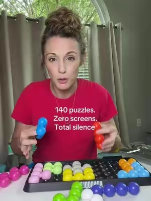 Kanoodle is the after school screen free alternative that actually keeps kids aged 8 and up mentally engaged and coming back for more. 140 logic and problem solving challenges across varying difficulty levels that build critical thinking and cognitive skills through play that feels like a game not a lesson. One to four players making it perfect for solo focus or family game night. Compact enough for travel and the kind of toy that replaces the device without a single argument. 🎮 #TikTokshopbacktoschool #kanoodle #screenfreeplay #familygamenight #kidsgames