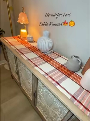 14 x 72, 100% cotton table runner, perfect for fall! @QVC, Inc #tablerunner #tablerunners 