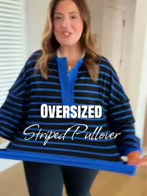 Cute, so stretchy, and oversized striped leggings top in so many fun colors! @Imily Bela Shop #falloutfitinspo #TikTokshopbacktoschool #stripedtop #oversizedshirt #leggingsoutfit 