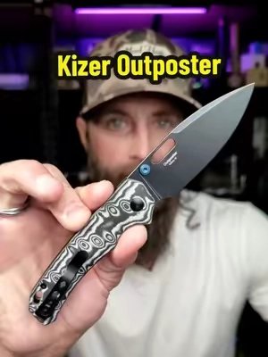The Kizer Outposter is a solid everyday carry! 3.29” of Nitro-V steel with a great size and feel for daily use. #Kizer #KizerOutposter #EDC #PocketKnife #KnifeCollection 